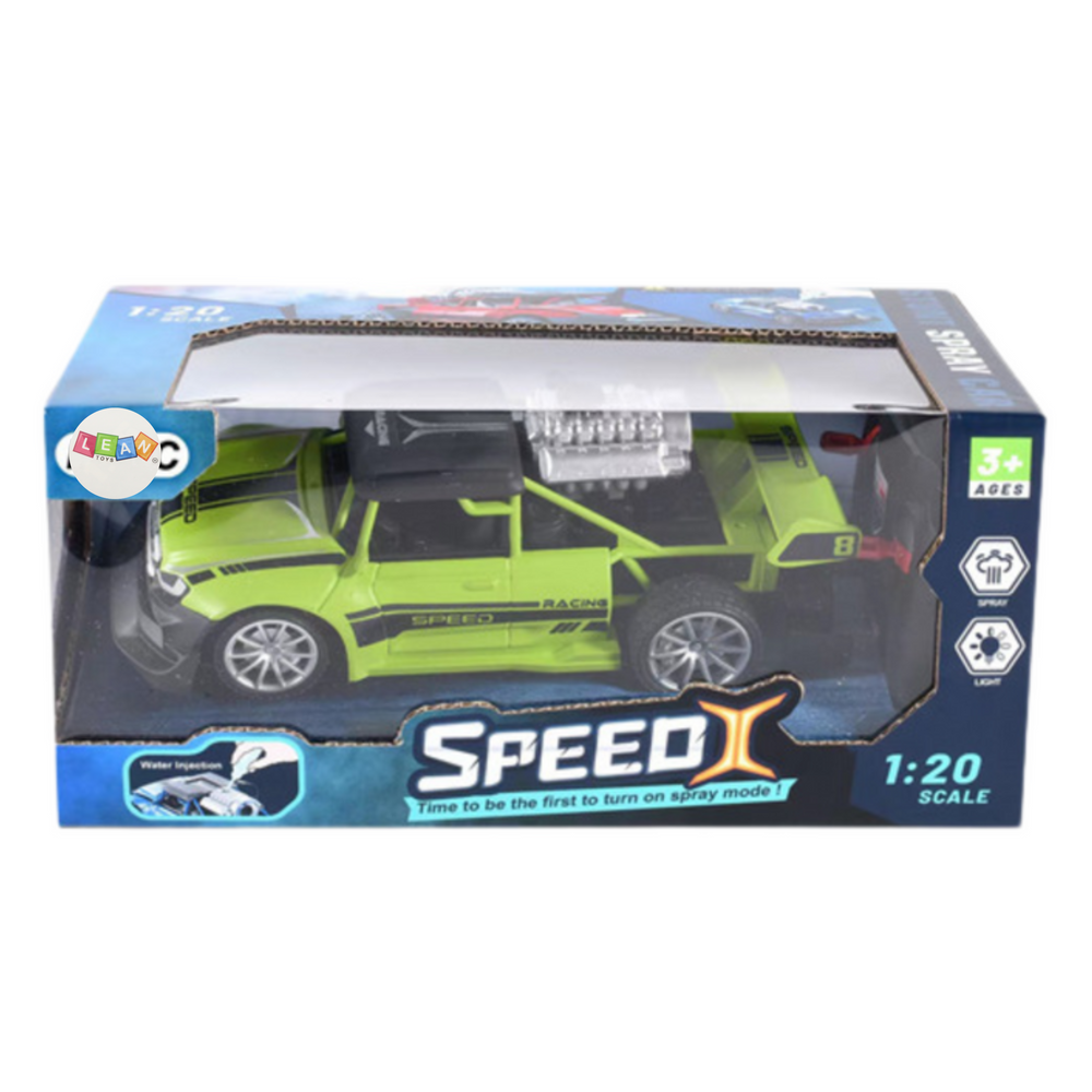 Žalias dūmus skleidžiantis rc automobilis 1:20
