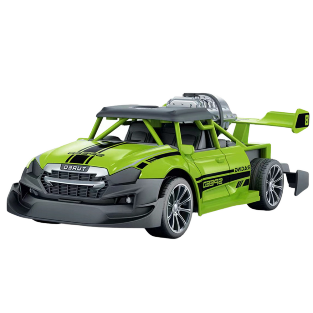 Žalias dūmus skleidžiantis rc automobilis 1:20