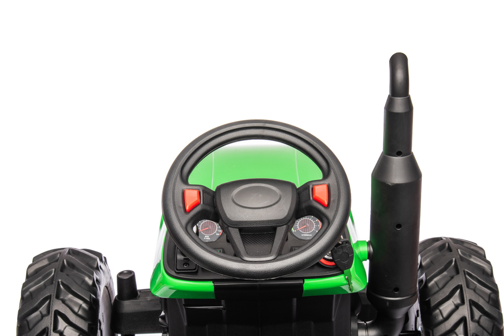 Akumuliatorinis traktorius su priekaba hc-306, 24v, žalias