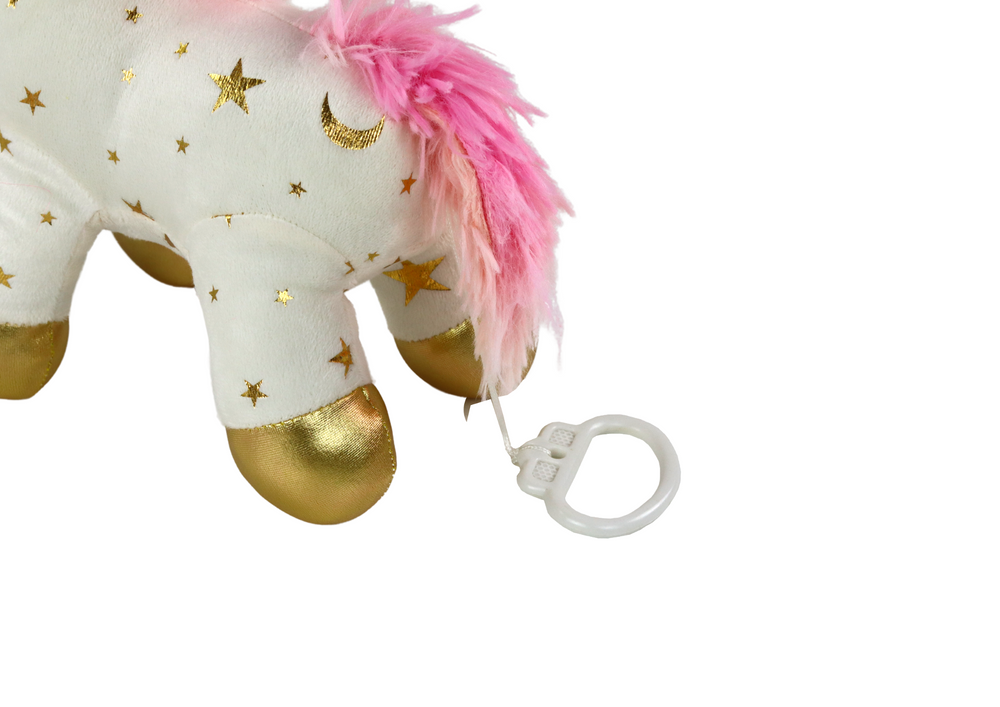 Minkštų žaislų rinkinys lean toys vienaragiai, baltas