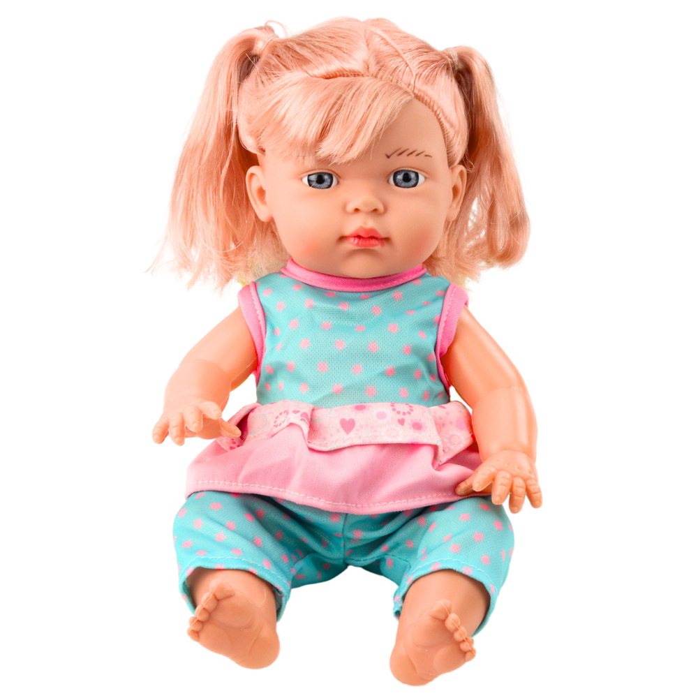 Lėlė kūdikis su buteliuku ir garsais, 30 cm