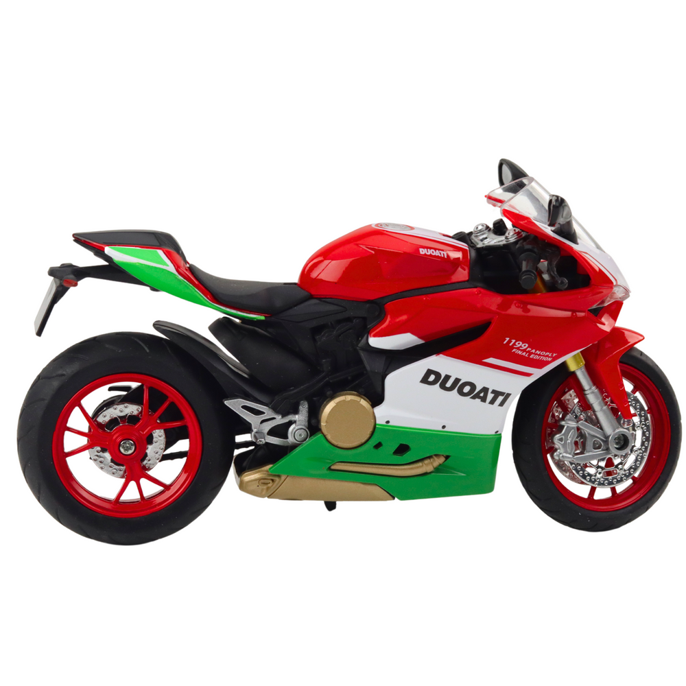 Metalinis sportinis motociklas 1:12 su šviesomis ir garsais