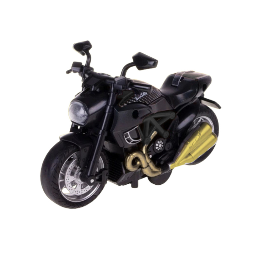 Motociklo modelis 1:14 su auksiniais elementais 1