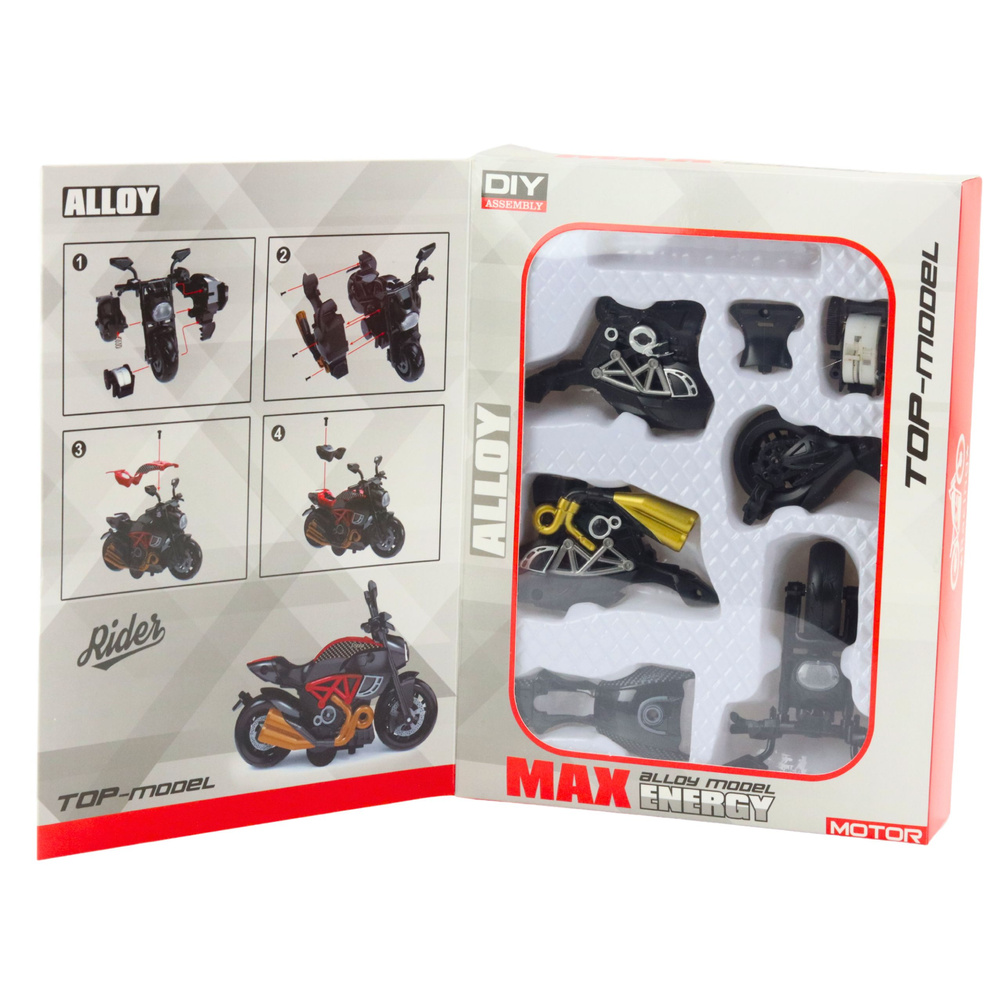 Motociklo modelis 1:14 su auksiniais elementais 2