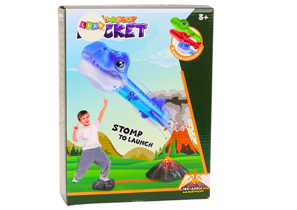 Žaislas raketų paleidimo rinkinys lean toys dinosaurs volcano
