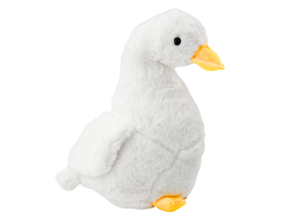 Balta Pliušinė Žąsis Žaislas 30cm