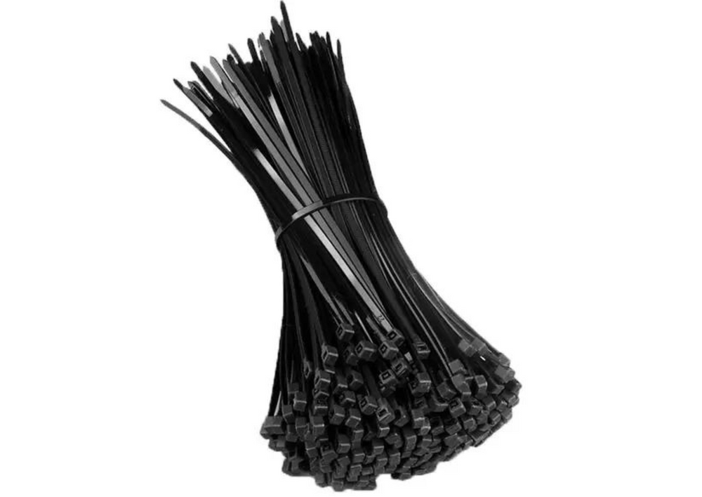 Juodosios nailono tvirtinimo juostos, 100 vnt., 4,8x300 mm