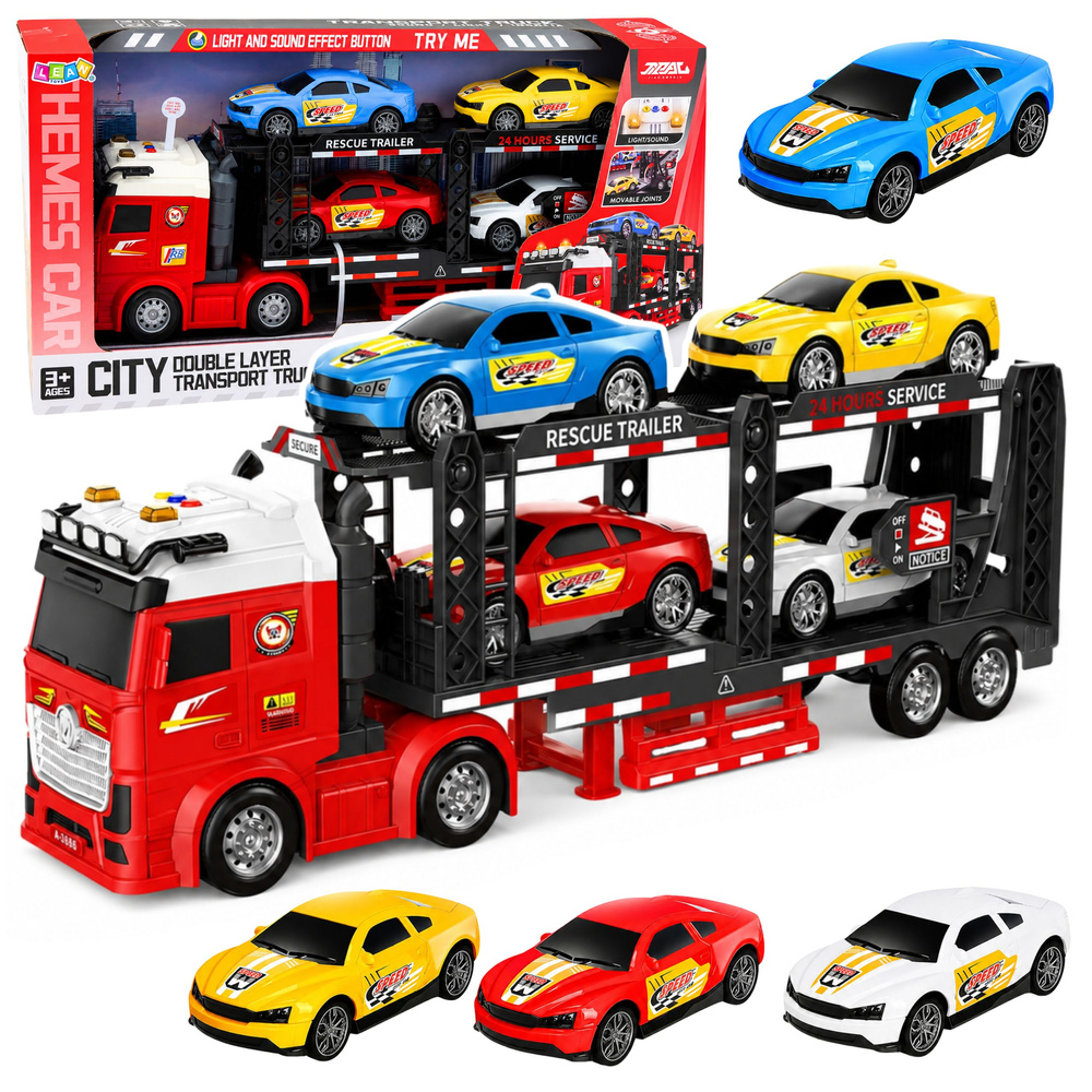 Transporteris su 4 automobiliais