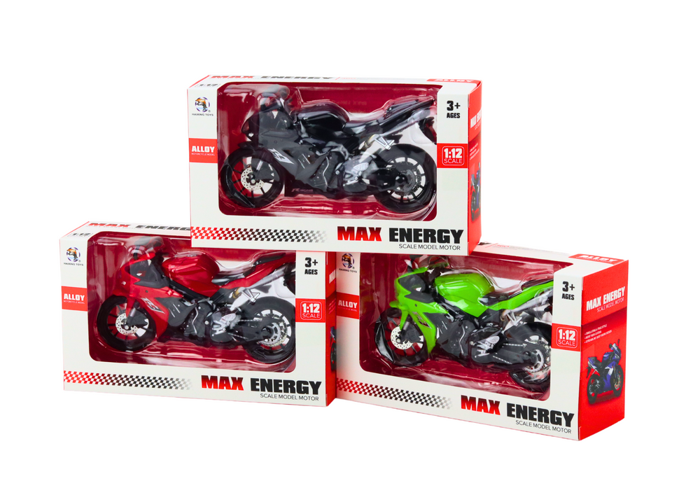 Sportinis motociklas 1:12 mastelio kolekcinis modelis