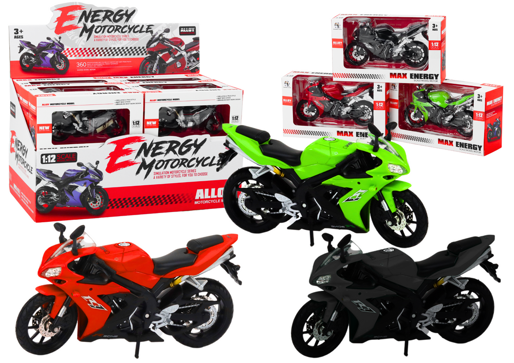 Sportinis motociklas 1:12 mastelio kolekcinis modelis
