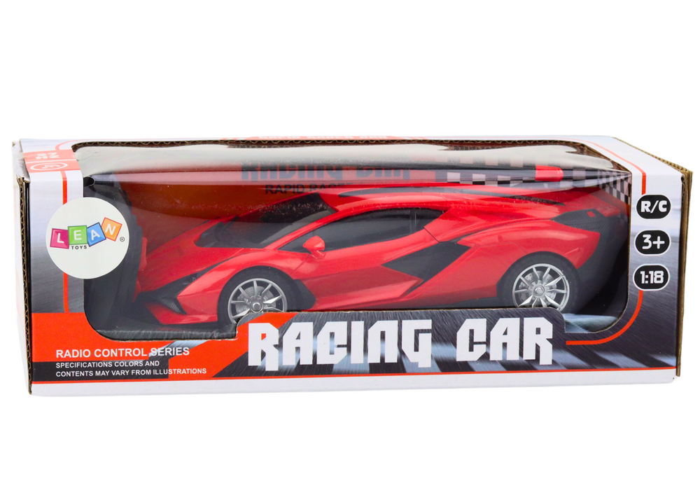Nuotolinio valdymo raudonas sportinis automobilis 1:22