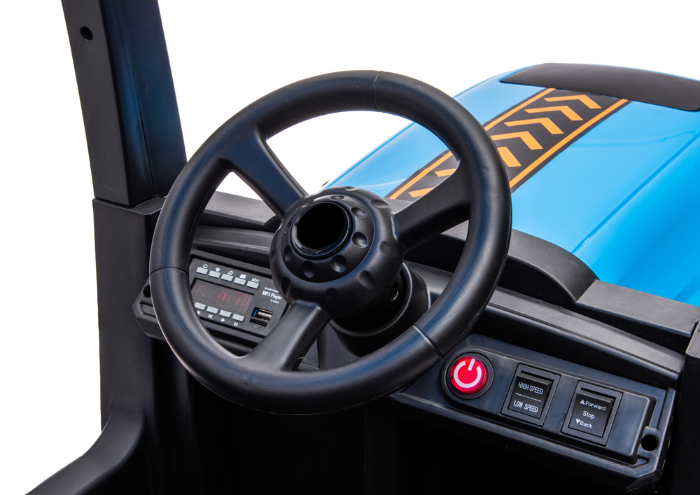 Elektromobilis traktorius lean cars , mėlynas