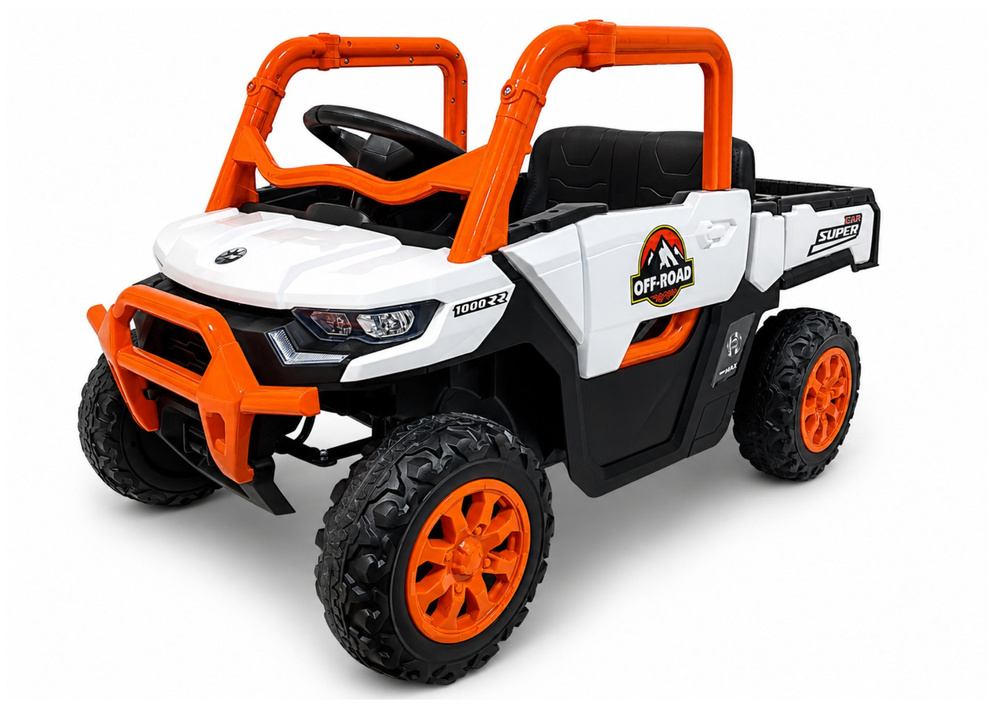 Akumuliatorinis 4x4 visureigis 24 V oranžinis