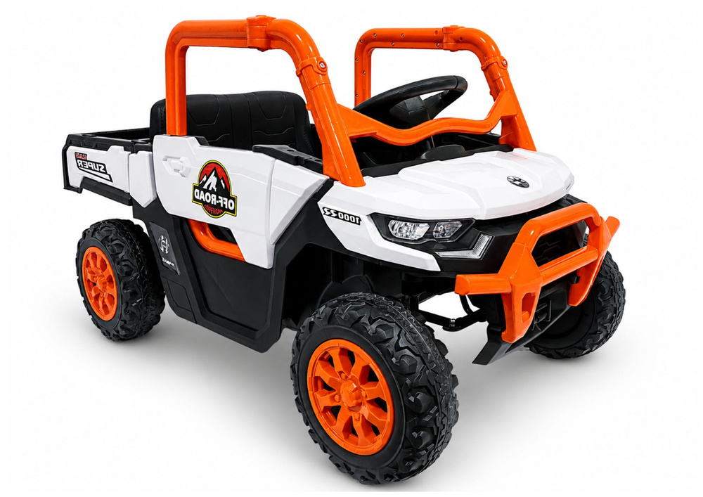 Akumuliatorinis 4x4 visureigis 24 V oranžinis