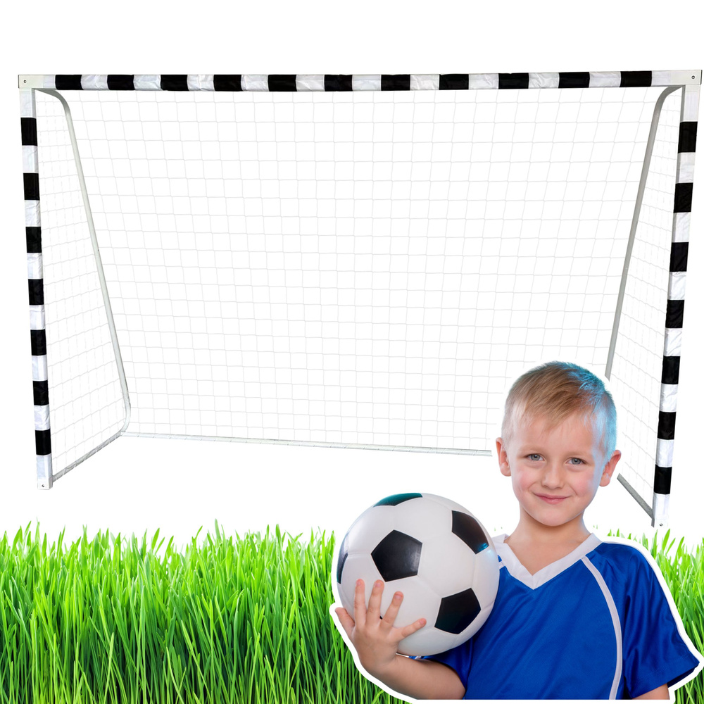 Futbolo vartai su kvadratiniu rėmu 300x200x110 cm