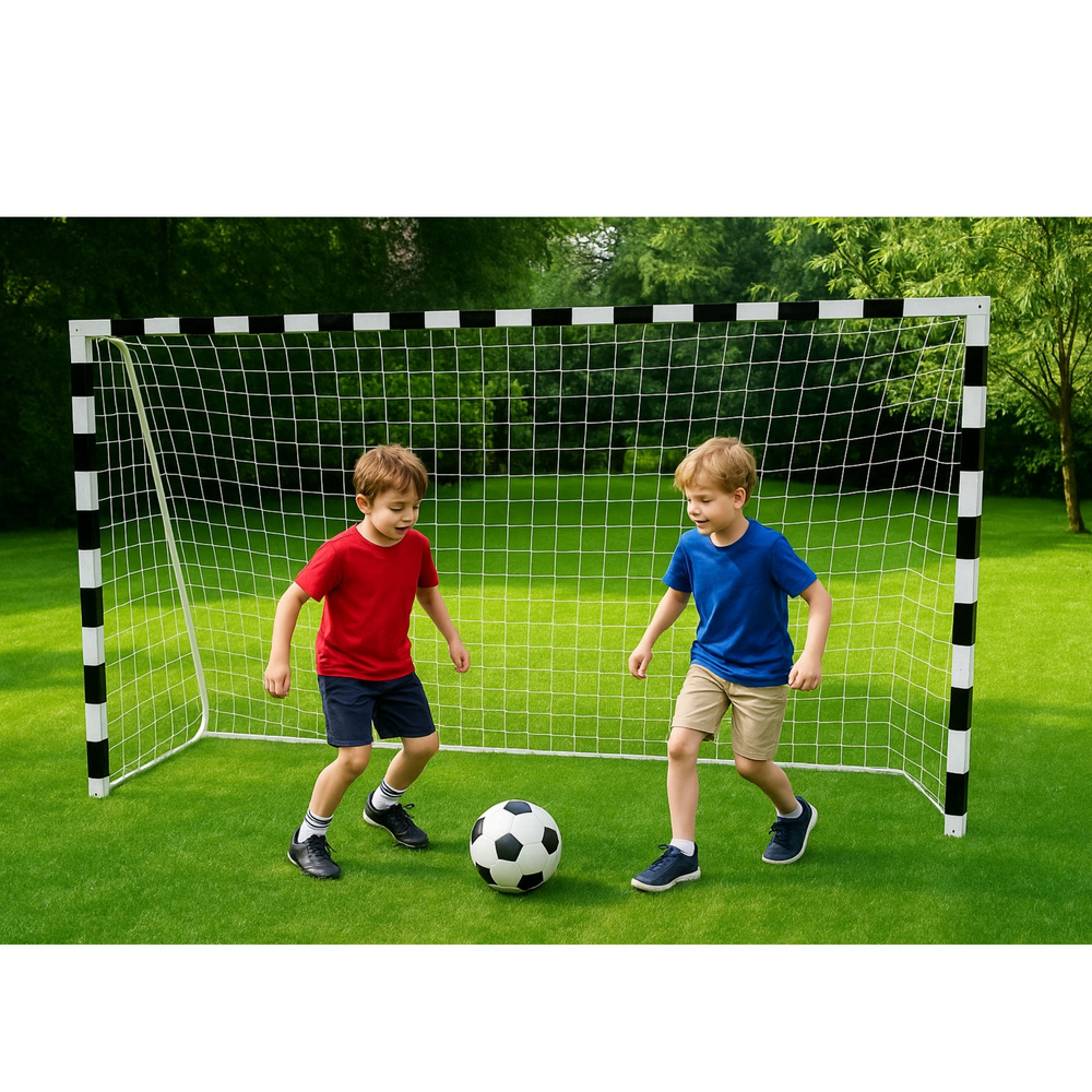 Futbolo vartai su kvadratiniu rėmu 300x200x110 cm