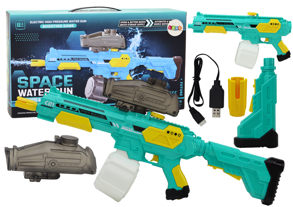 Įkraunamas vandens šautuvas lean toys, m416, 500 ml