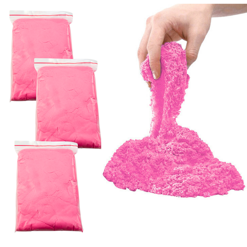 Kinetinio smėlio rinkinys 3 kg su formelėmis ir pripučiama lenta