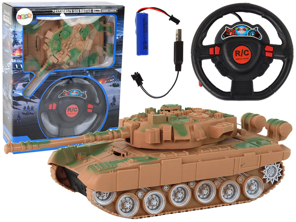 Rc Tankas Su Efektais Lean Toys, Rudas