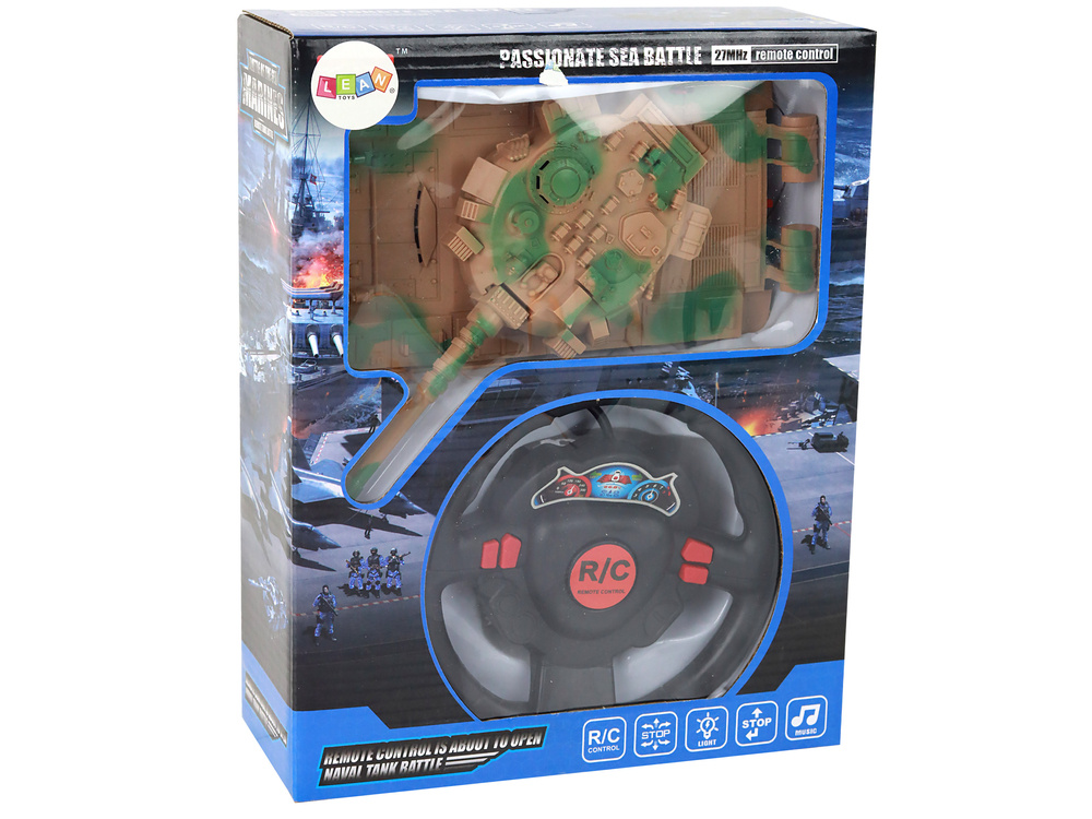 Rc tankas su efektais lean toys, rudas