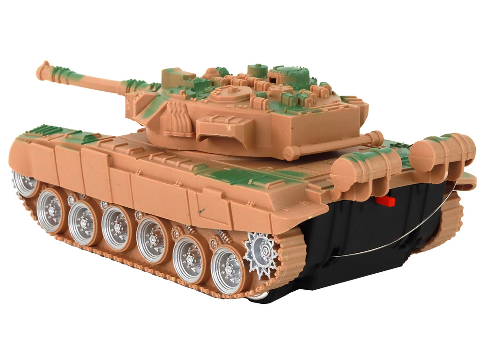 Rc tankas su efektais lean toys, rudas
