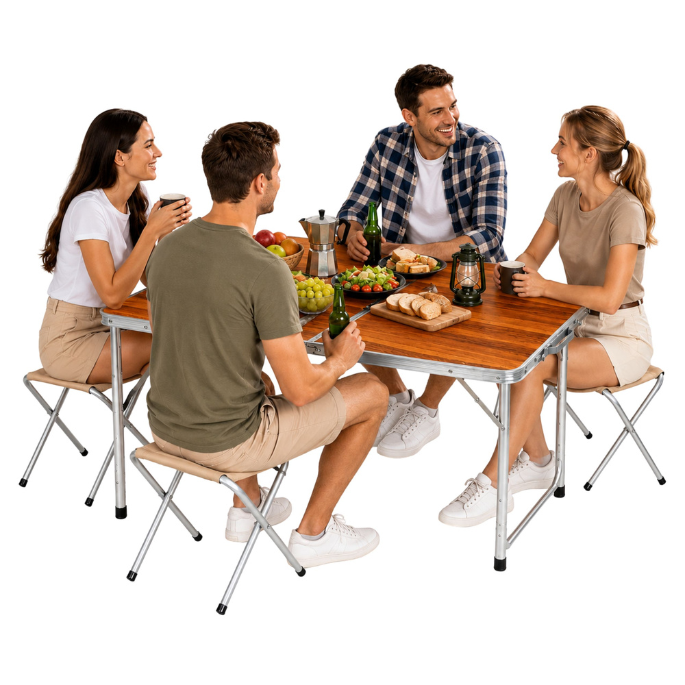 Lauko baldų komplektas 120 x 60 cm 5 vnt.