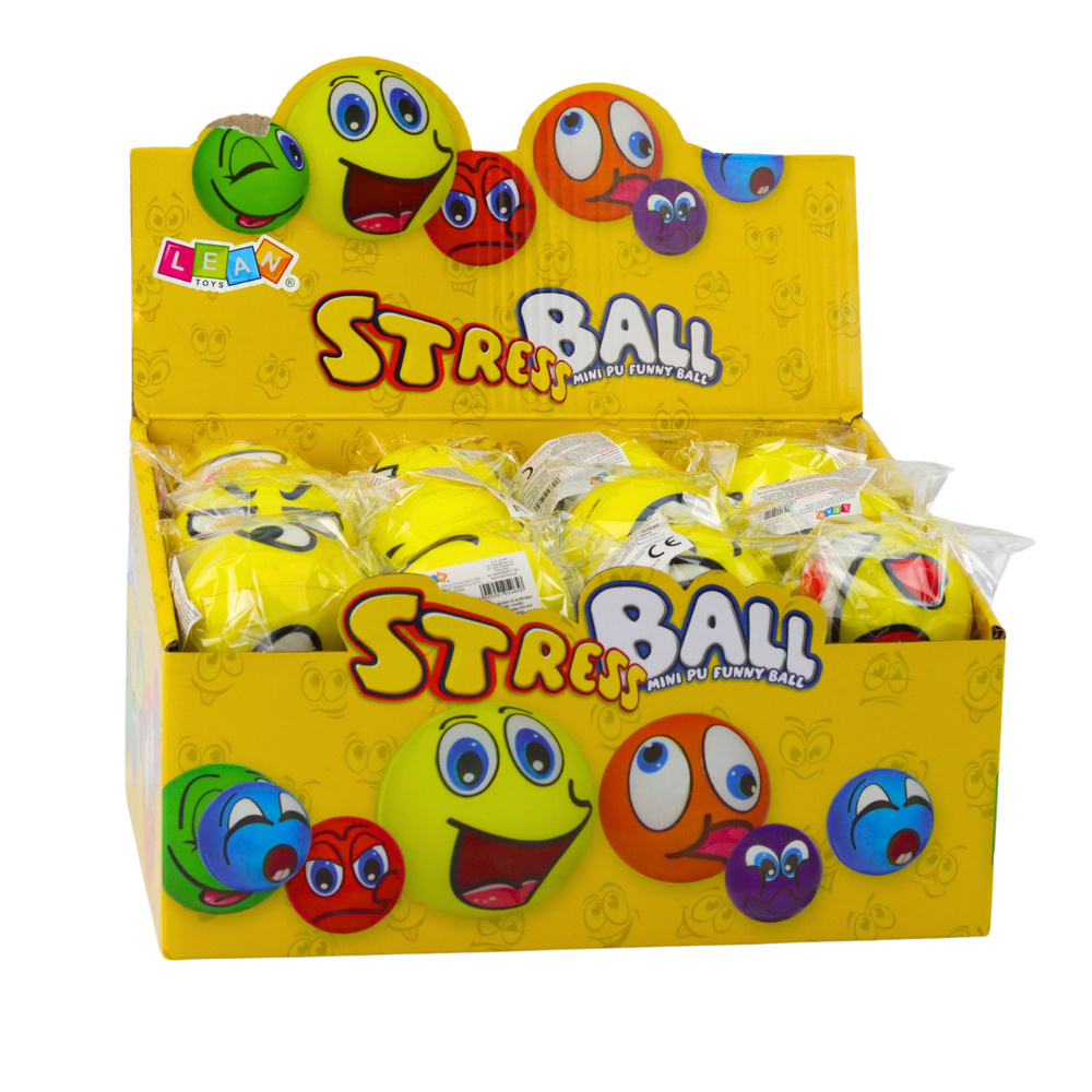 Anti-streso kamuoliukas su emocijomis, 6 cm