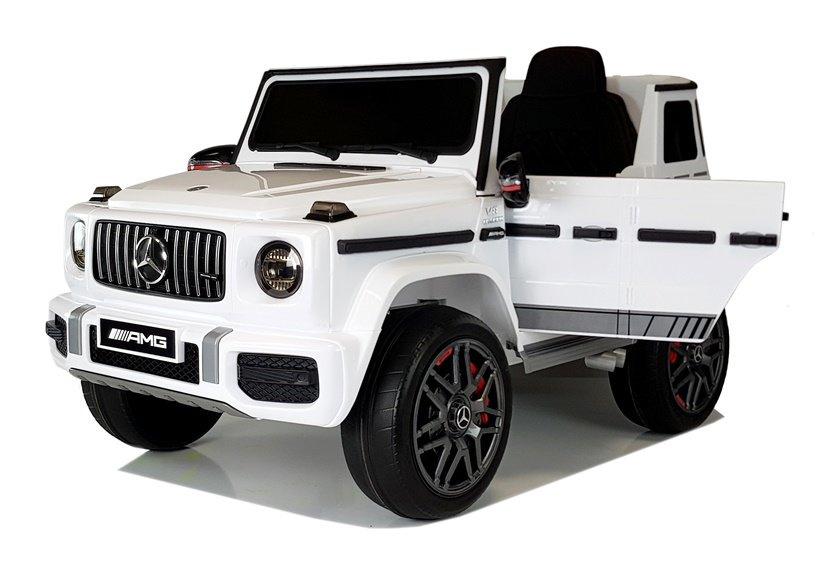 Vaikiškas elektrinis automobilis mercedes-benz g63 amg bbh-0003 ez, baltas