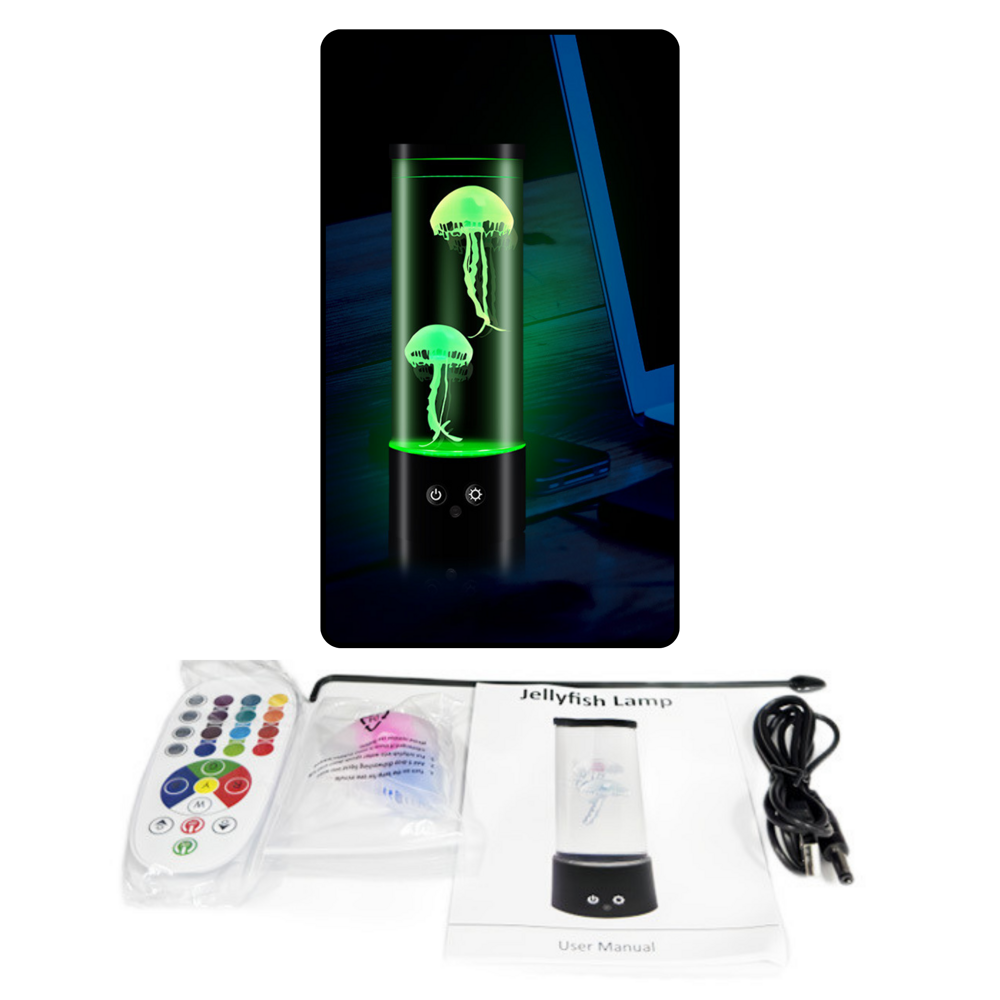 Led lempa su medūzomis, 22 x 8 cm, usb