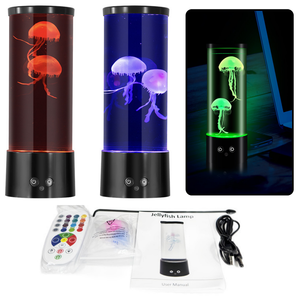 Led lempa su medūzomis, 22 x 8 cm, usb