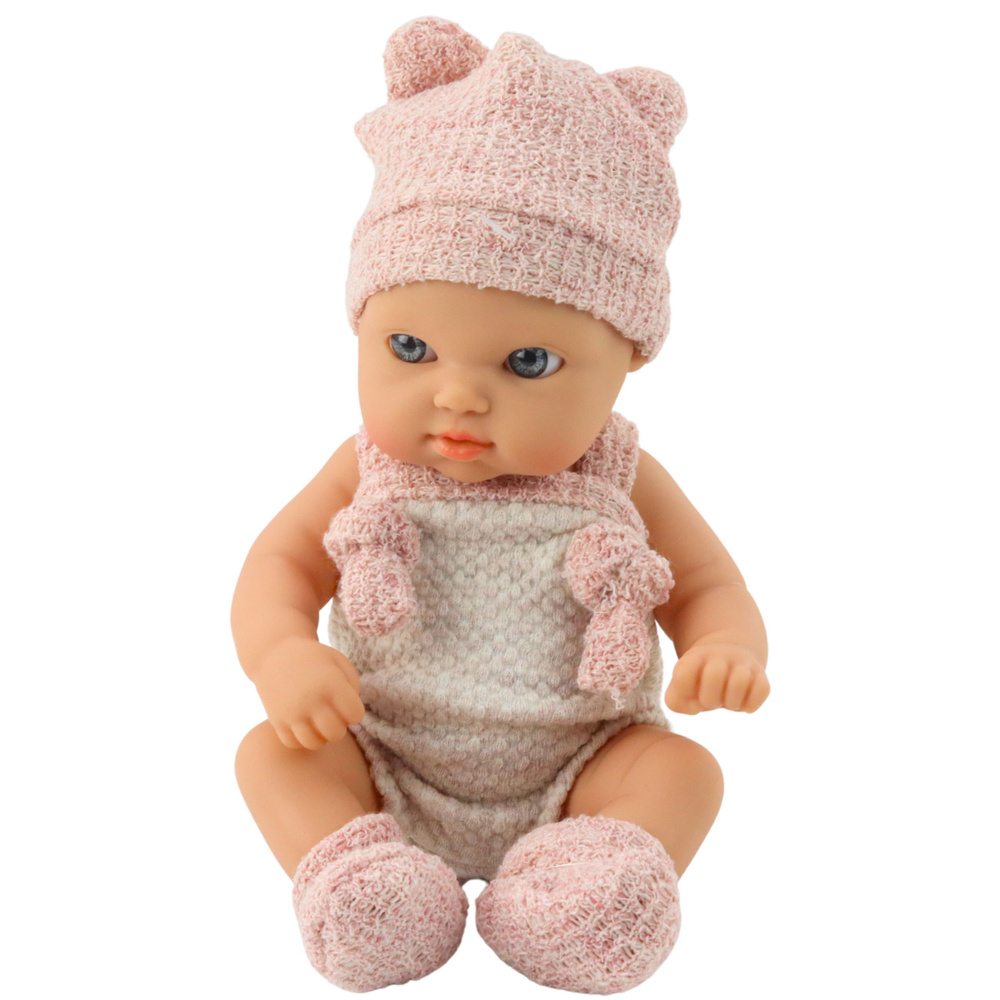 Lėlė kūdikis 18 cm su rožiniais akcentais 2