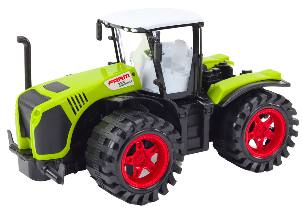 Žalias traktoriaus modelis su trinties mechanizmu, 37x23x22 cm 1