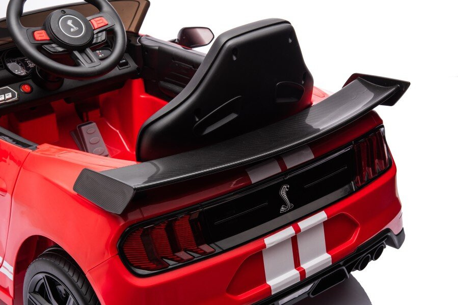 Akumuliatorinis automobilis ford mustang gt500 shelby raudonas