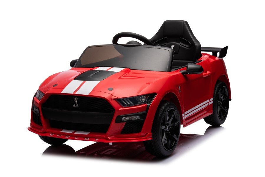 Akumuliatorinis automobilis ford mustang gt500 shelby raudonas