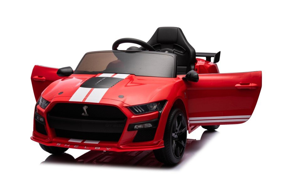 Akumuliatorinis automobilis ford mustang gt500 shelby raudonas