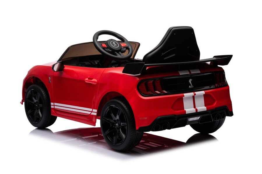 Akumuliatorinis automobilis ford mustang gt500 shelby raudonas