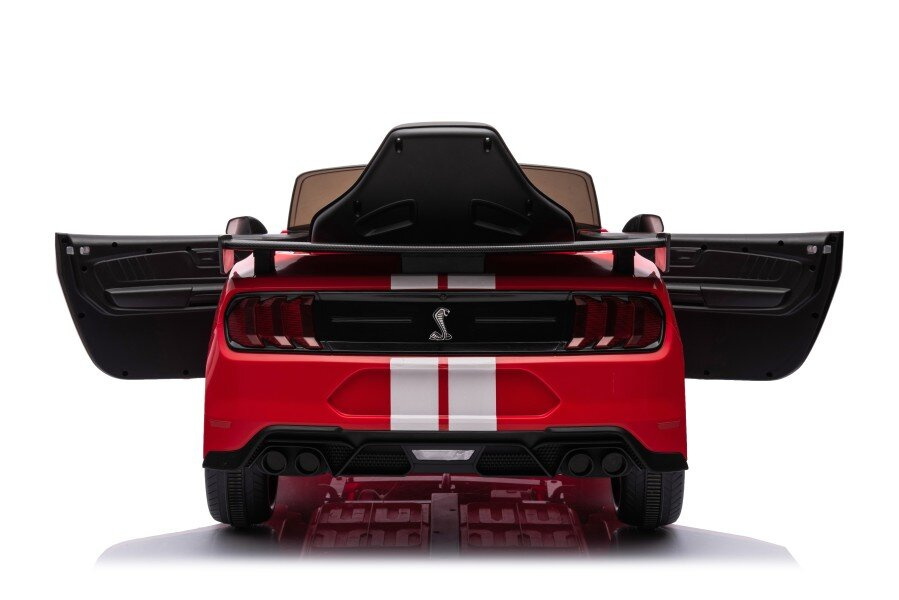Akumuliatorinis automobilis ford mustang gt500 shelby raudonas