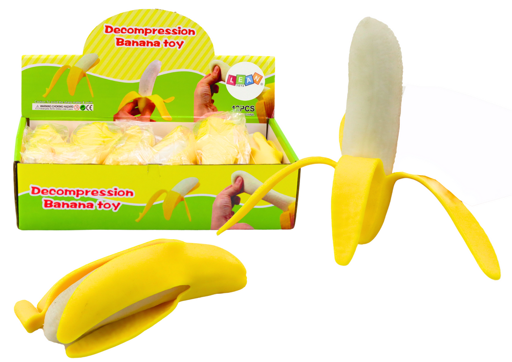Geltonas banano formos anti-streso žaislas