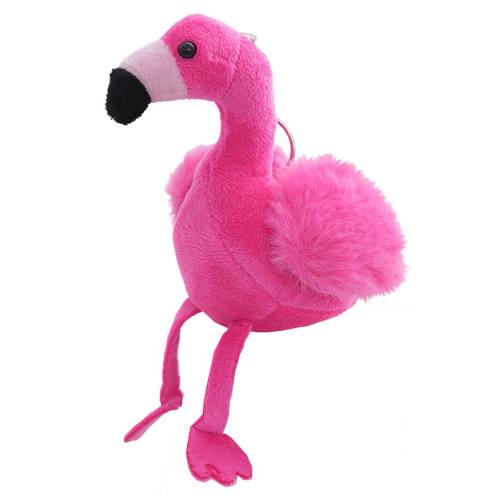 Pliušinis flamingo raktų pakabukas 12 cm 1