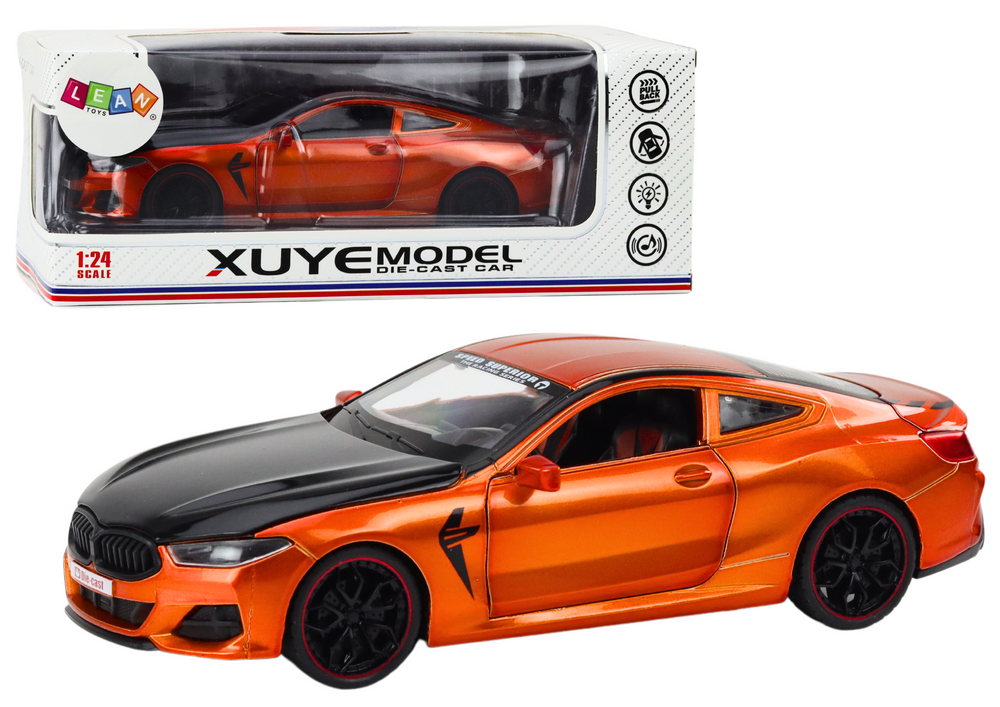 Sportinis Automobilis Su Atidaromais Elementais 1:24, Oranžinis