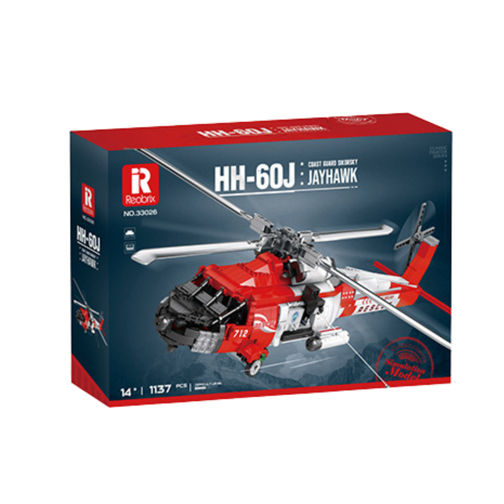 Konstrukcinis rinkinys hh-60j jayhawk gelbėjimo sraigtasparnis 1137 detalių