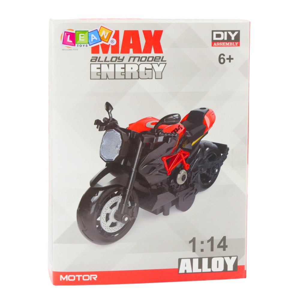 Motociklo modelis surinkimui 1:14 oranžinis 3