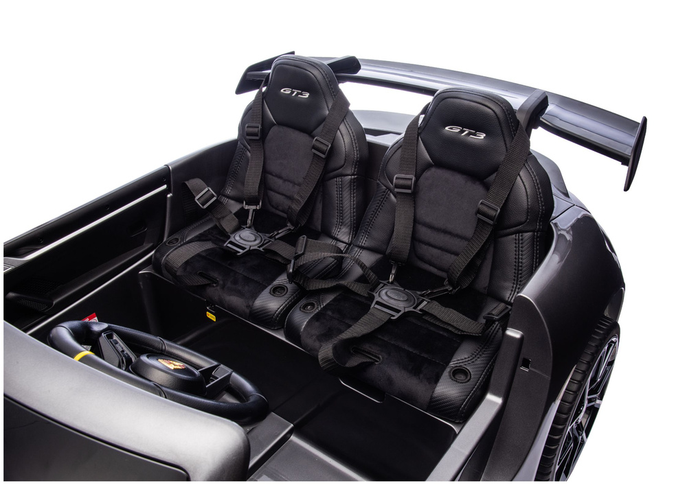 Vaikiškas elektrinis automobilis dk-p911 porsche gt3, pilkas