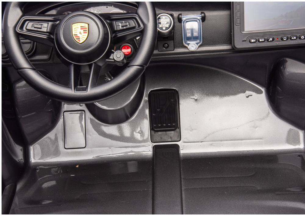 Vaikiškas elektrinis automobilis dk-p911 porsche gt3, pilkas