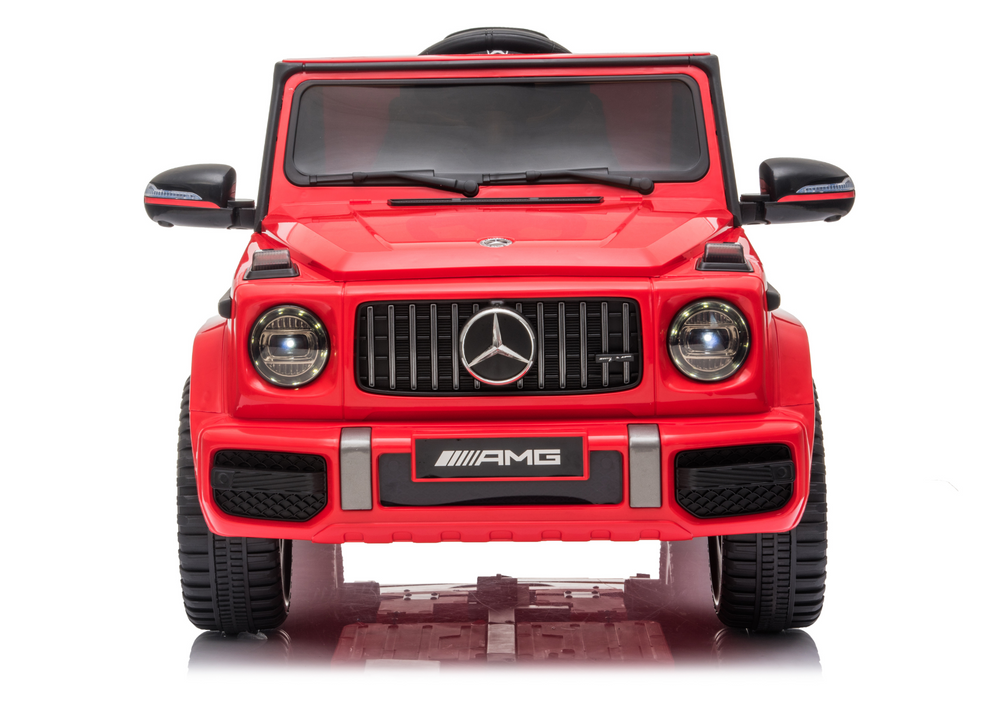 Raudonas mercedes g63 akumuliatorinis automobilis vaikams