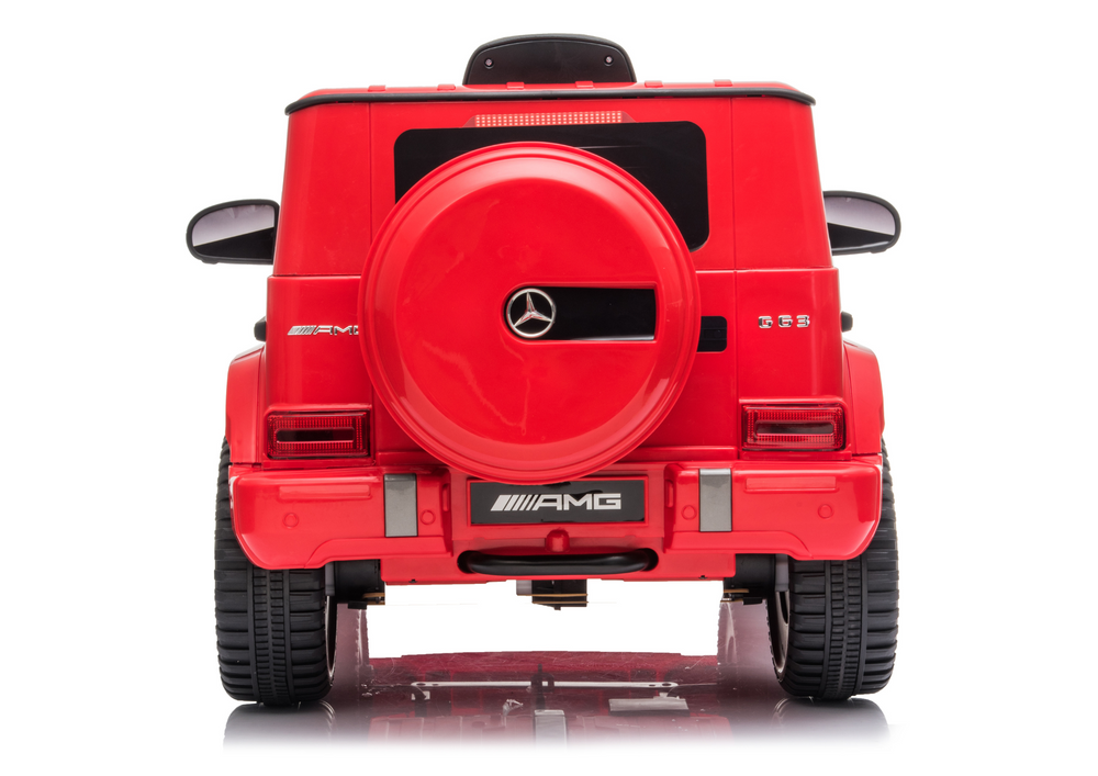 Raudonas mercedes g63 akumuliatorinis automobilis vaikams
