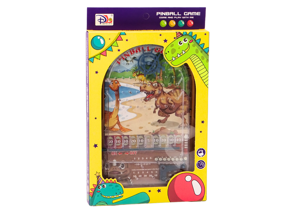 Stalo žaidimas pinball arcade game dinosaurs brown stand