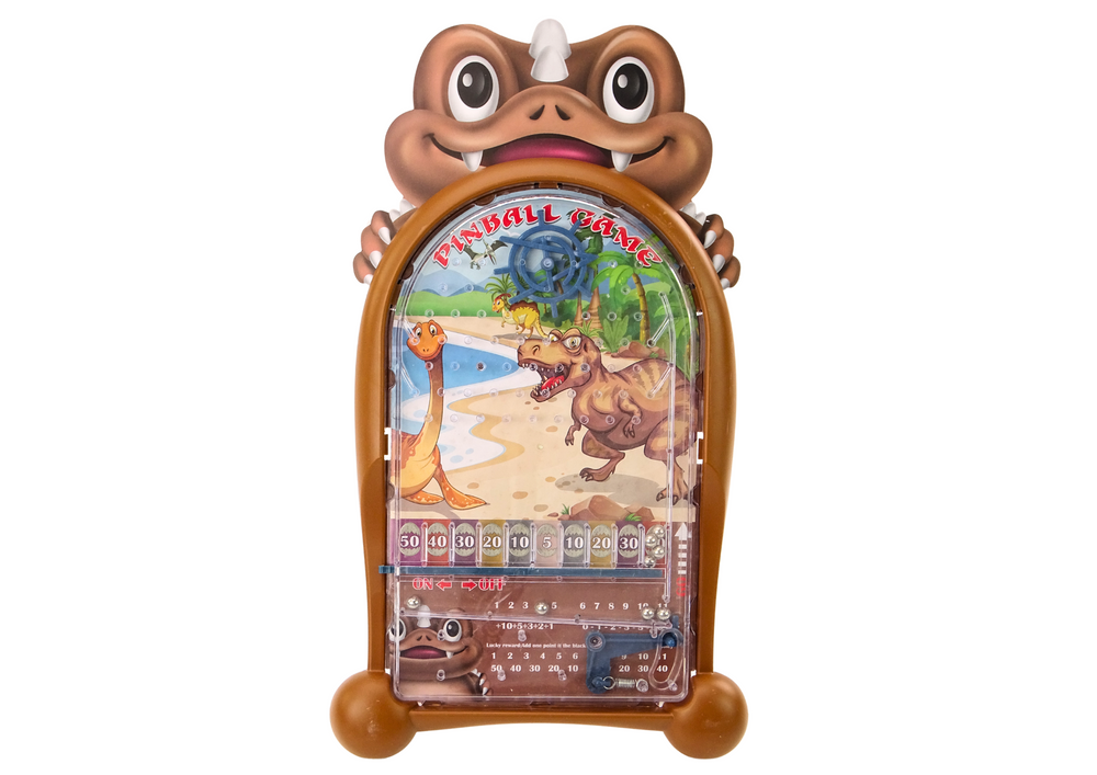 Stalo žaidimas pinball arcade game dinosaurs brown stand