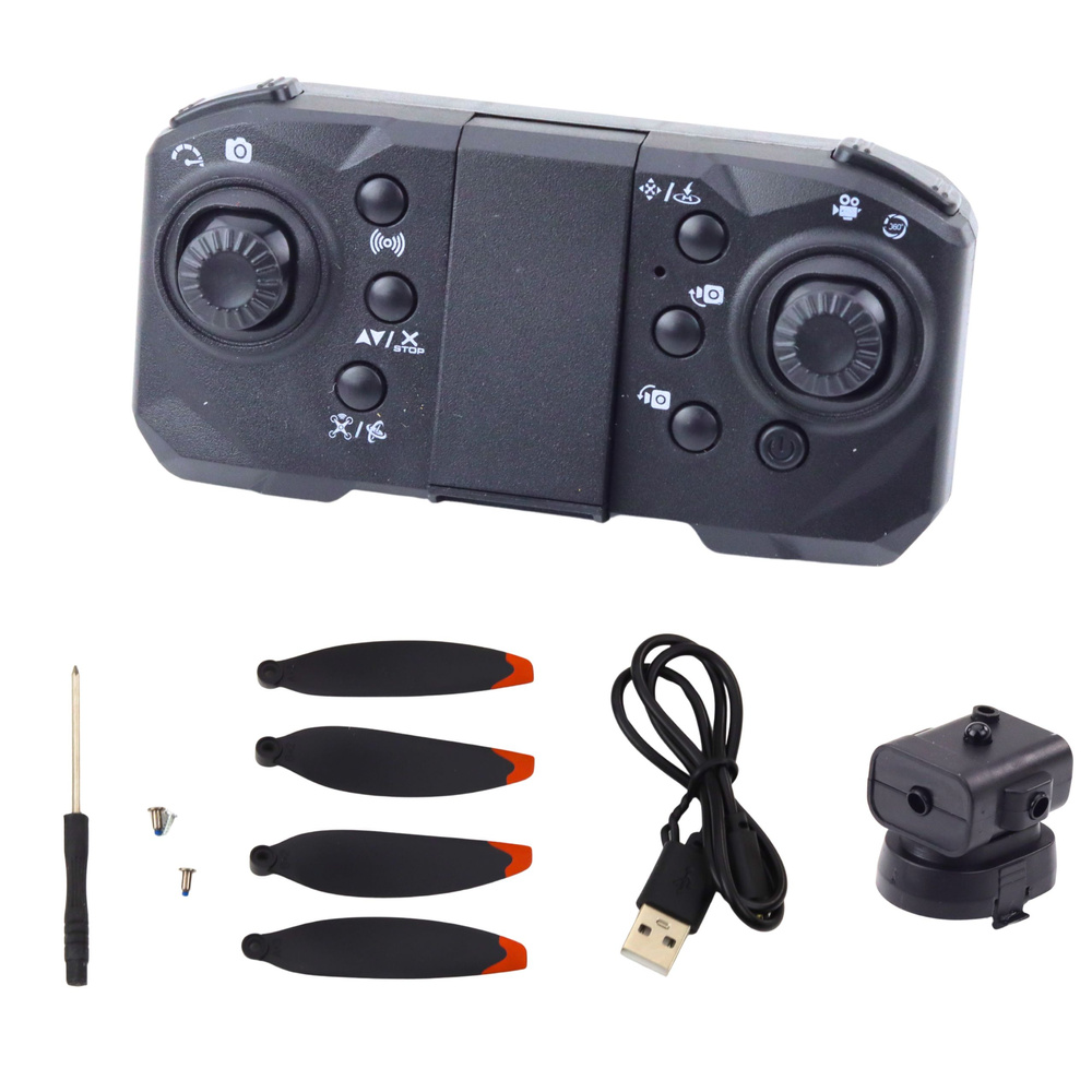 Šviesiai pilkas dronas su kamera d6 pro 2