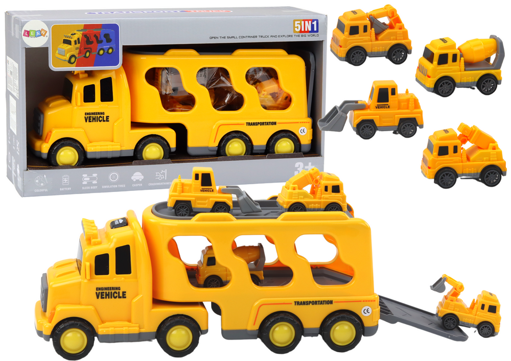Autovežis su automobiliais lean toys